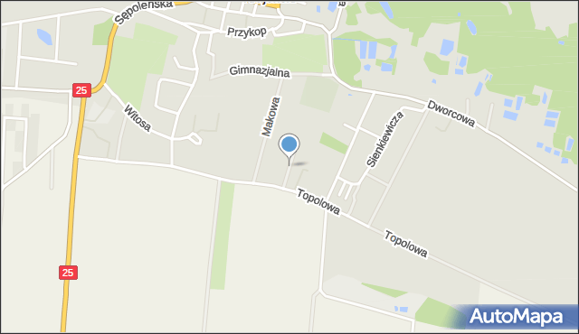 Kamień Krajeński, Chabrowa, mapa Kamień Krajeński