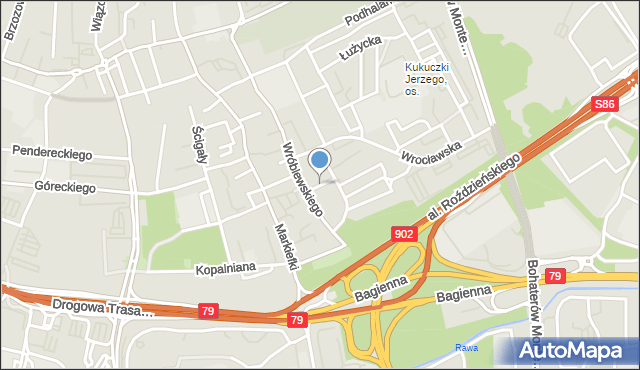 Katowice, Chrześcijan Baptystów, mapa Katowic