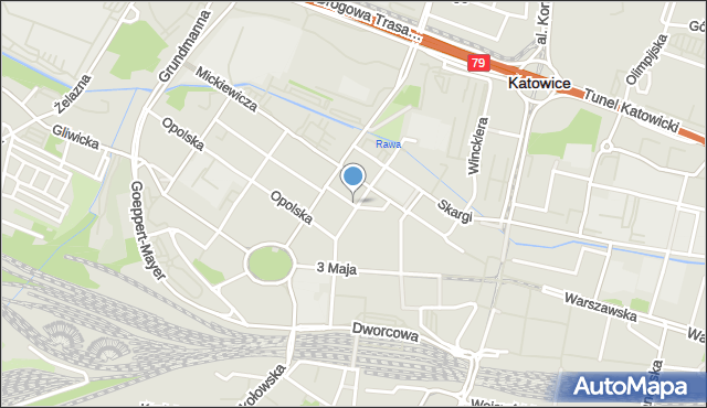 Katowice, Chopina Fryderyka, mapa Katowic