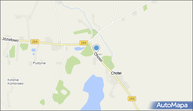 Kazanki, Chotel, mapa Kazanki