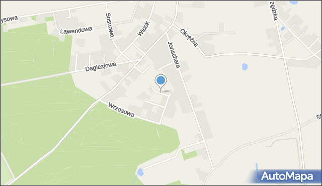 Kicin gmina Czerwonak, Chabrowa, mapa Kicin gmina Czerwonak