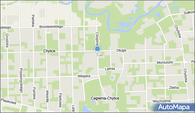 Konstancin-Jeziorna, Chopina Fryderyka, mapa Konstancin-Jeziorna