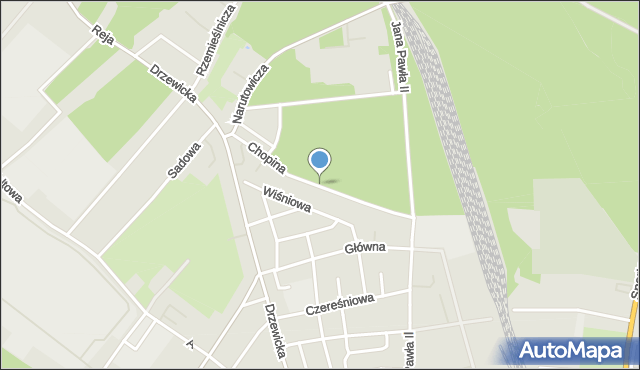 Kostrzyn nad Odrą, Chopina Fryderyka, mapa Kostrzyn nad Odrą