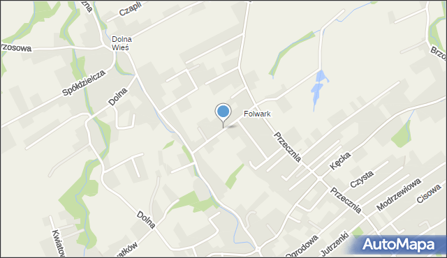 Kozy powiat bielski, Chabrowa, mapa Kozy powiat bielski