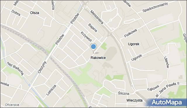 Kraków, Chałupnika Kazimierza, mapa Krakowa