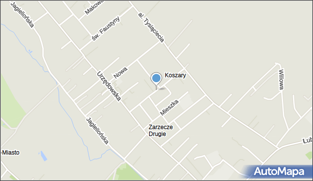 Kraśnik, Chopina Fryderyka, mapa Kraśnik