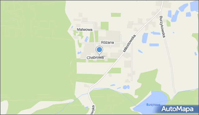 Kwilcz, Chabrowa, mapa Kwilcz