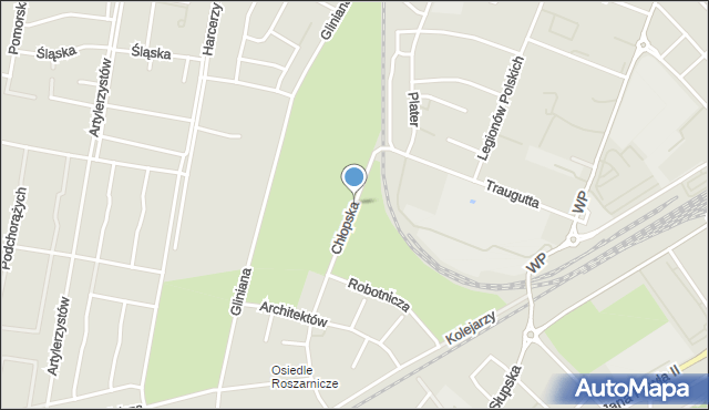 Lębork, Chłopska, mapa Lębork