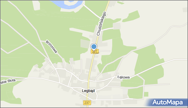 Legbąd, Chudzińskiego Stanisława, ks., mapa Legbąd