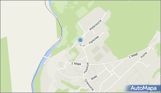 Łęknica powiat żarski, Chabrowa, mapa Łęknica powiat żarski