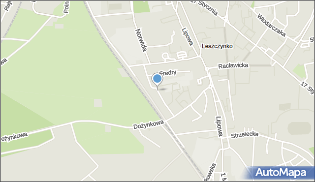 Leszno, Chociszewskiego Józefa, mapa Leszno