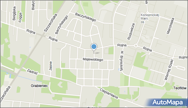 Łódź, Chemiczna, mapa Łodzi