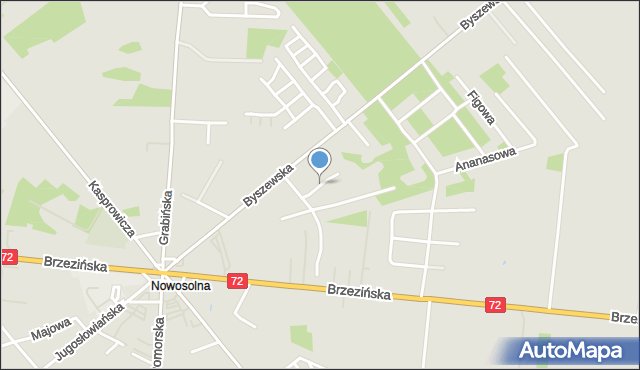 Łódź, Chałasińskiego Józefa, mapa Łodzi