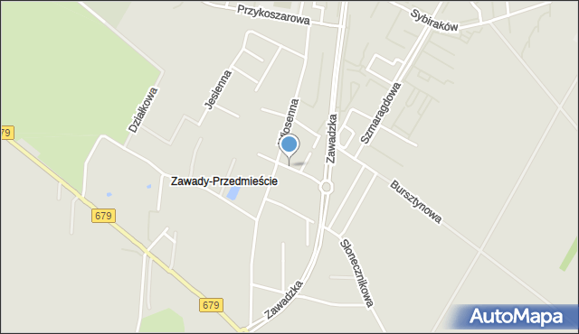 Łomża, Chmielna, mapa Łomży