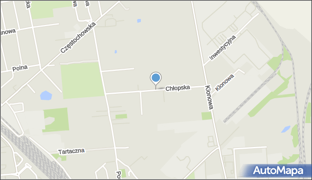 Lubliniec, Chłopska, mapa Lubliniec