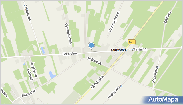 Makówka gmina Grodzisk Mazowiecki, Chmielna, mapa Makówka gmina Grodzisk Mazowiecki