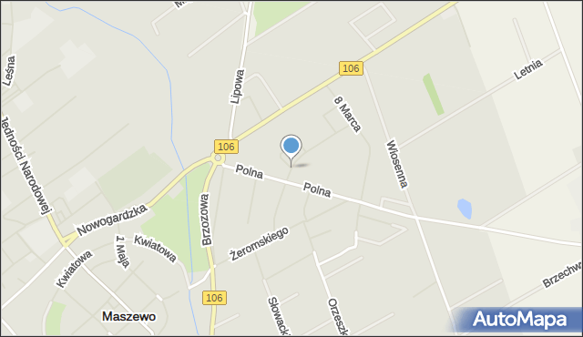 Maszewo powiat goleniowski, Chopina Fryderyka, mapa Maszewo powiat goleniowski