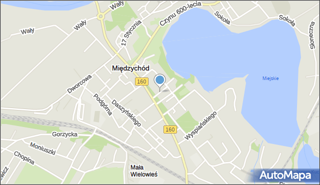 Międzychód, Chramca Andrzeja, mapa Międzychód