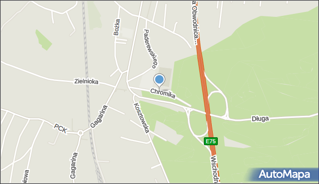 Mysłowice, Chromika Jerzego, mapa Mysłowice