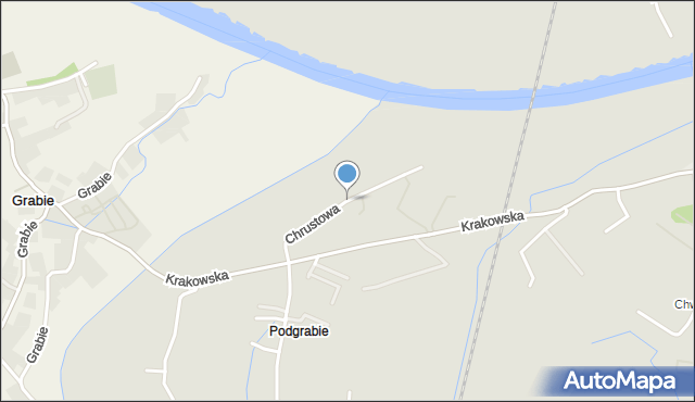 Niepołomice, Chrustowa, mapa Niepołomice