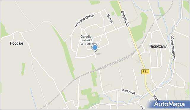 Nowa Ruda powiat kłodzki, Chopina Fryderyka, mapa Nowa Ruda powiat kłodzki