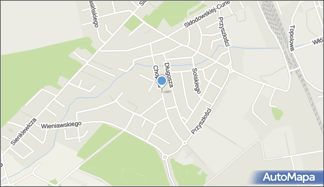Nowa Sól, Chopina Fryderyka, mapa Nowa Sól