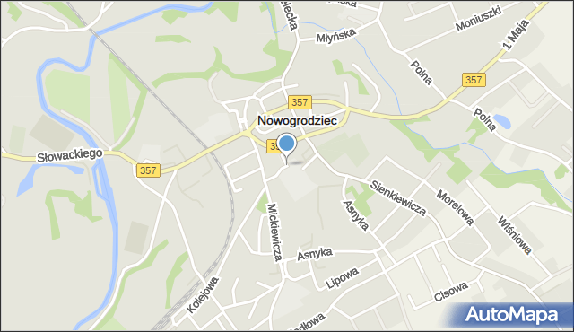 Nowogrodziec, Chomontowicza Stanisława, mapa Nowogrodziec