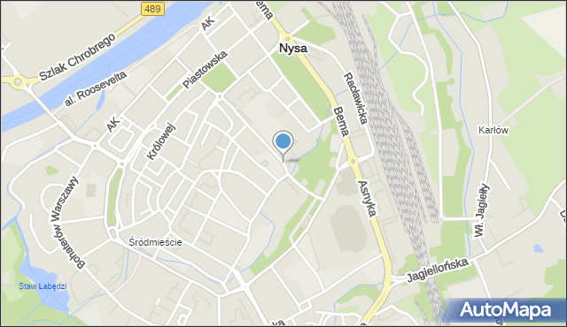 Nysa, Chodowieckiego Daniela, mapa Nysy