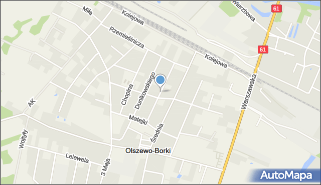 Olszewo-Borki, Chełmońskiego Józefa, mapa Olszewo-Borki
