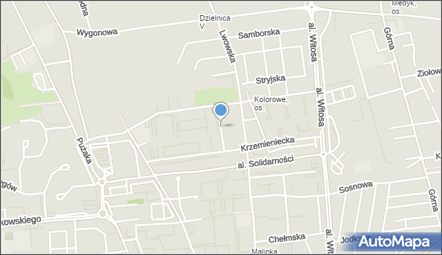 Opole, Chocimska, mapa Opola