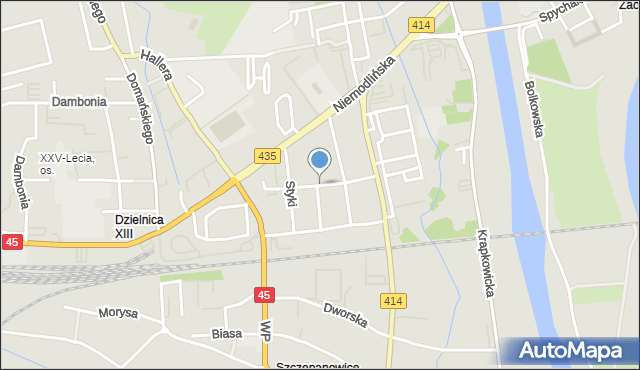 Opole, Chodowieckiego Daniela, mapa Opola