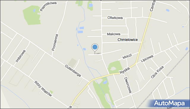 Opole, Chryzantem, mapa Opola