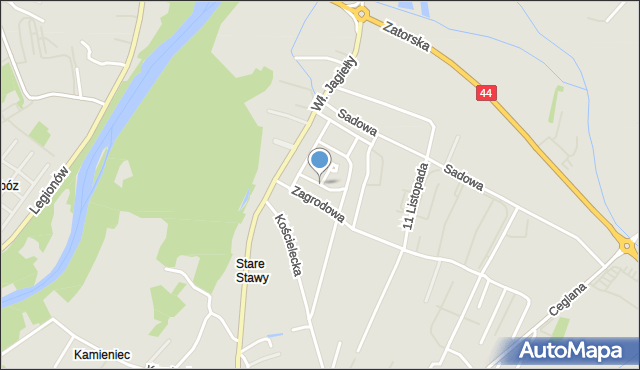 Oświęcim, Chełmońskiego Józefa, mapa Oświęcimia
