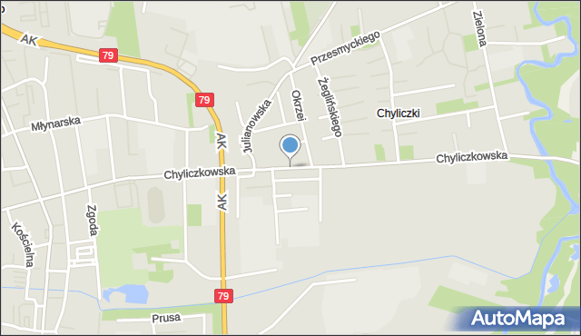 Piaseczno, Chyliczkowska, mapa Piaseczno