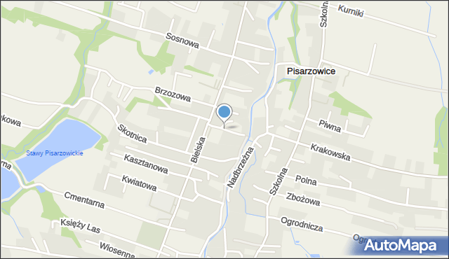 Pisarzowice gmina Wilamowice, Chmielna, mapa Pisarzowice gmina Wilamowice