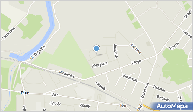 Pisz, Chabrowa, mapa Pisz