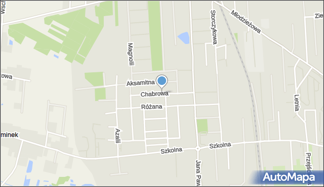 Płońsk, Chabrowa, mapa Płońsk