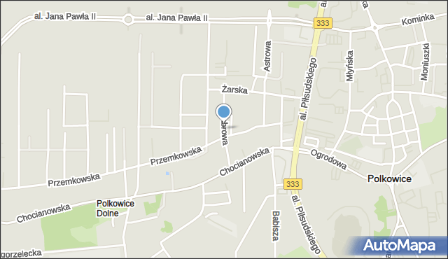 Polkowice, Chabrowa, mapa Polkowice