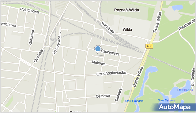 Poznań, Chabrowa, mapa Poznania