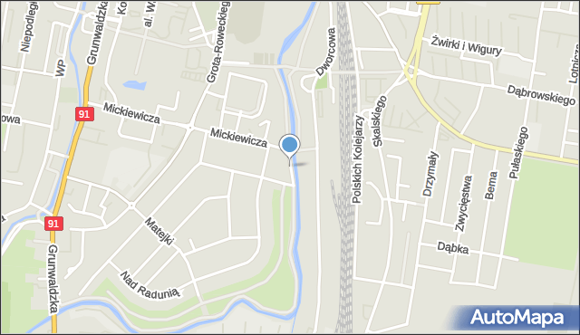 Pruszcz Gdański, Chodkiewicza Jana Karola, hetm., mapa Pruszcz Gdański