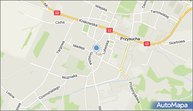 Przysucha, Chopina Fryderyka, mapa Przysucha