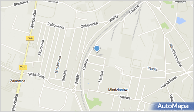 Radom, Chemiczna, mapa Radomia