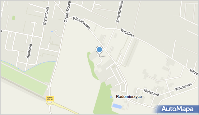 Radomierzyce gmina Siechnice, Chabrowa, mapa Radomierzyce gmina Siechnice