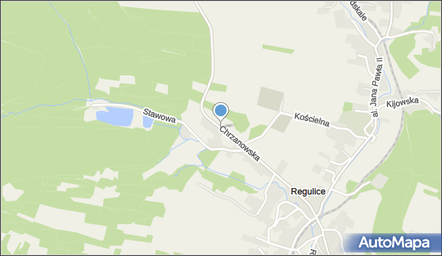 Regulice gmina Alwernia, Chrzanowska, mapa Regulice gmina Alwernia
