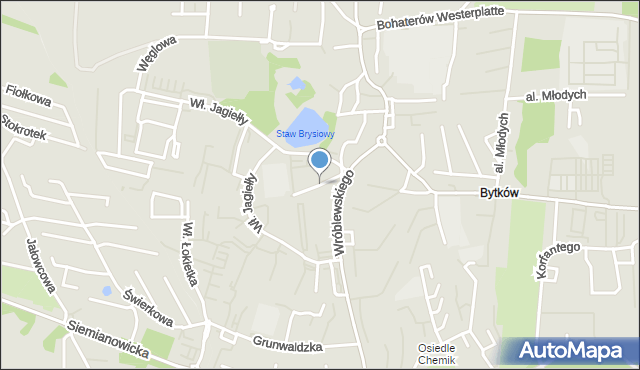 Siemianowice Śląskie, Chorzowska, mapa Siemianowice Śląskie