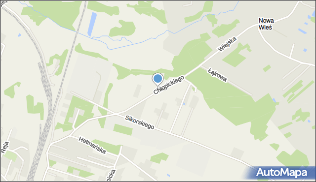 Siennica gmina Nasielsk, Chłopickiego Józefa, gen., mapa Siennica gmina Nasielsk