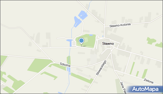 Sławno powiat opoczyński, Chachulskiego Tadeusza, mapa Sławno powiat opoczyński