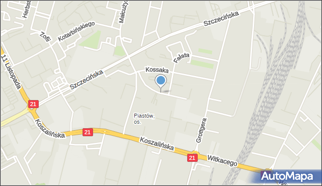 Słupsk, Chełmońskiego Józefa, mapa Słupska