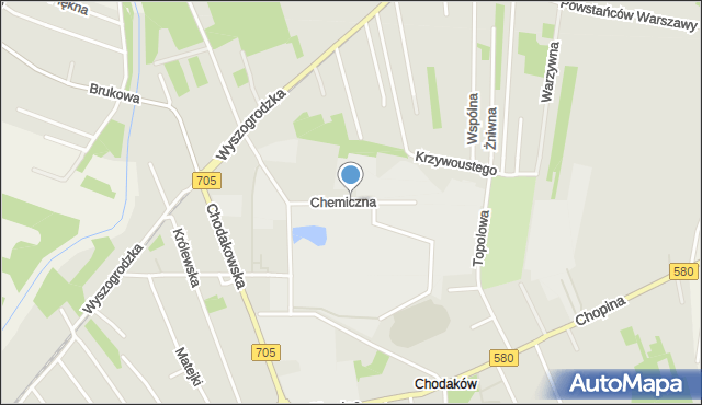 Sochaczew, Chemiczna, mapa Sochaczew
