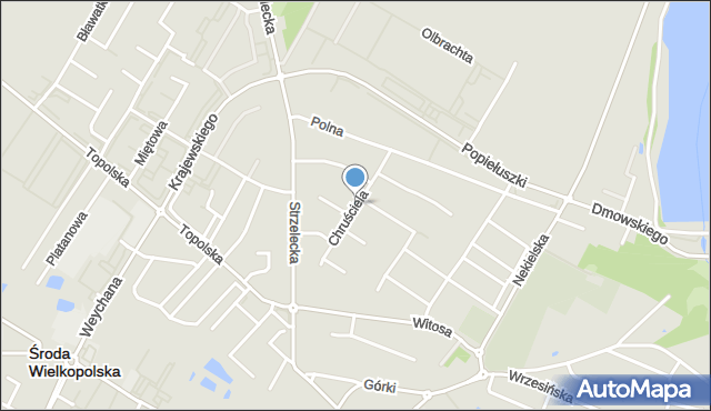 Środa Wielkopolska, Chruściela-Montera Antoniego, gen., mapa Środa Wielkopolska